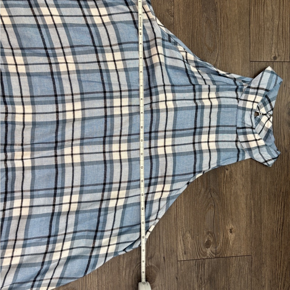 Blue and White Plaid Dress